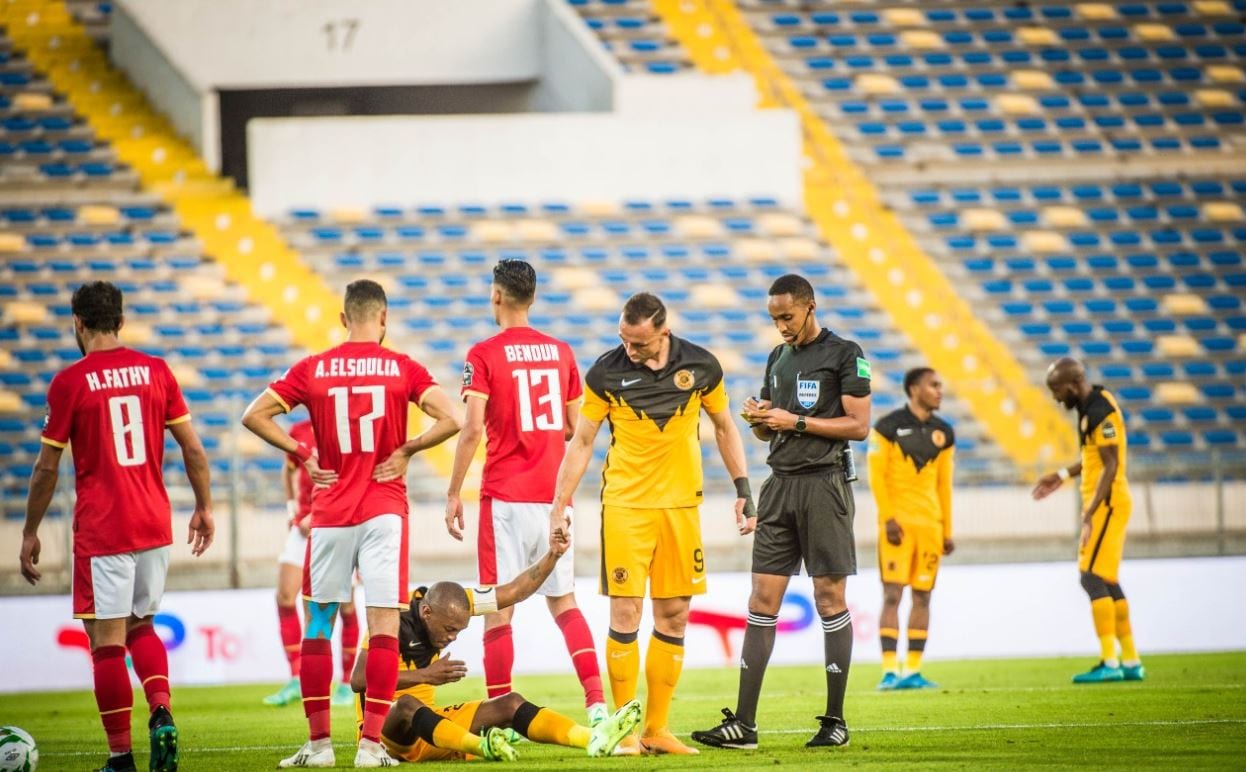 Kaizer Chiefs’ CAF Champions League title hopes went up in smoke after Amakhosi were convincingly thrashed 3-0 by Egyptian powerhouse Al Ahly at the Mohamed V Stadium last night. Image: Kaizer Chiefs Twitter.