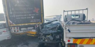 Multiple vehicle collision