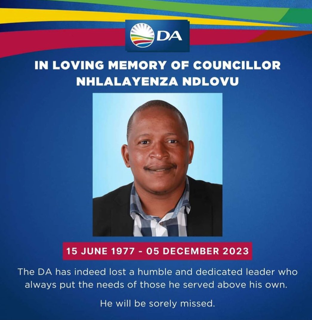 DA chief whip Nhlalayenza Ndlovu killed