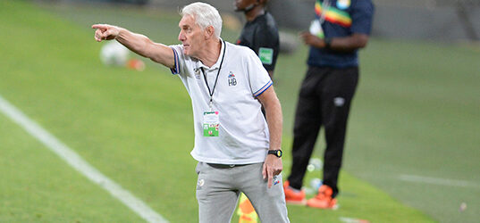 Bafana Bafana coach Hugo Broos handed Orlando Pirates teenage sensation Relebohile Mofokeng his first national team appearance in stoppage time.