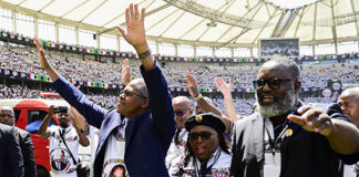 IFP President Velenkosini Hlabisa, with his deputy Mzamo Buthelezi.