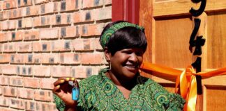 Disebo Moiloa is one of the 42 beneficiaries who was handed a new house by the Free State government on Thursday. /FS Cogta and Human Settlements