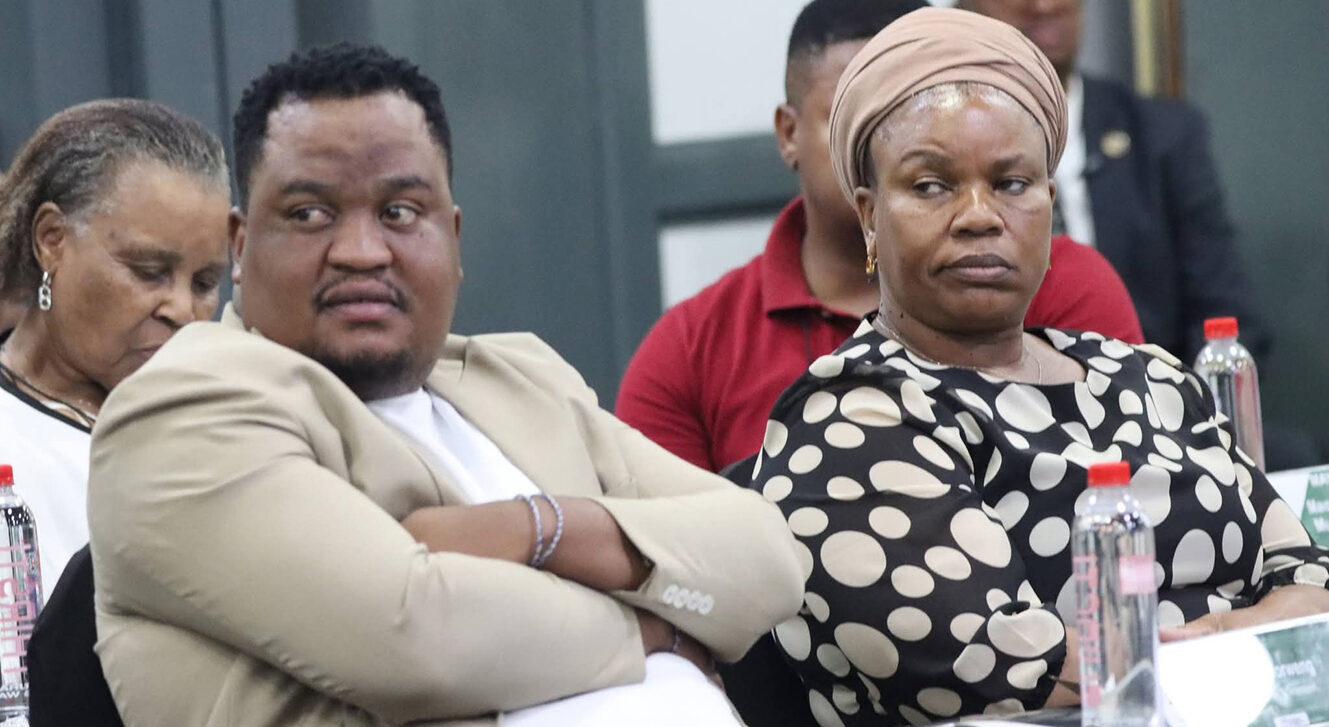 MEC for Social Development Sussana Dantjie and MEC for Community Safety and Transport Management Wessels Morweng attend the official launch of the Provincial Growth and Development Strategy