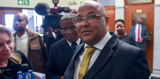 Former Correctional Services Commissioner Arthur Fraser speaking during an appearance in Parliament.