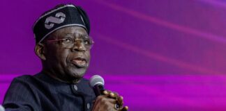 Nigeria's president Bola Tinubu at a panel discussion in Kigali, Rwanda