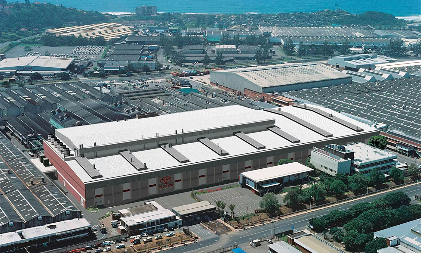 Toyota manufacturing plant in Prospecton KwaZulu-Natal