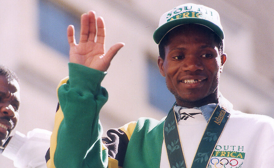 South African Olympic marathon gold medalist Josiah Thugwane pictured in 1996