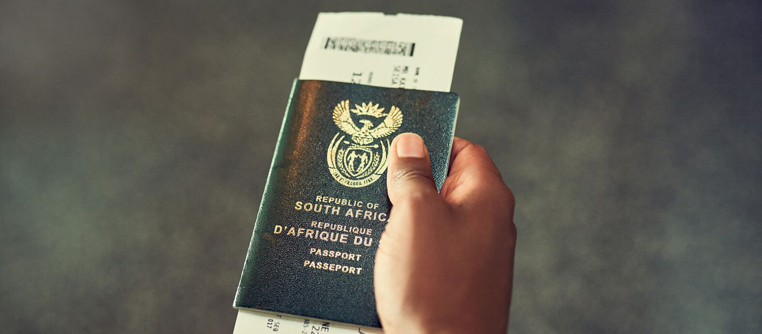 An official South African passport booklet.